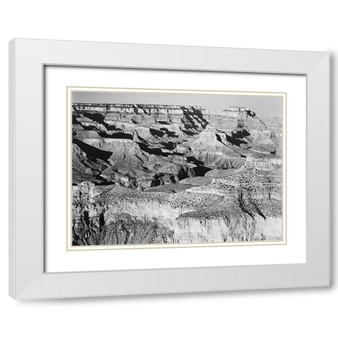 Grand Canyon National Park, Arizona - National Parks and Monuments, 1940 White Modern Wood Framed Art Print with Double Matting by Adams, Ansel