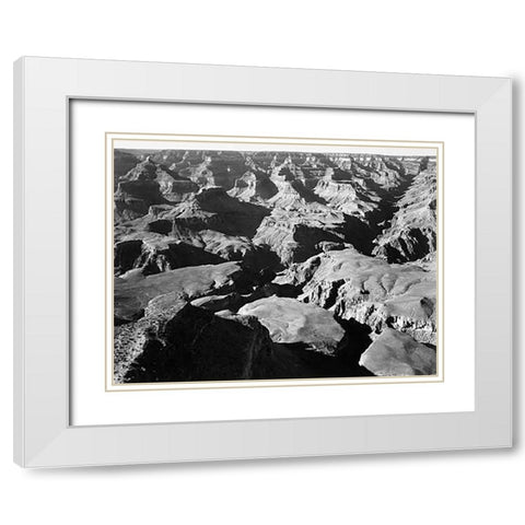 Grand Canyon National Park, Arizona - National Parks and Monuments, 1940 White Modern Wood Framed Art Print with Double Matting by Adams, Ansel