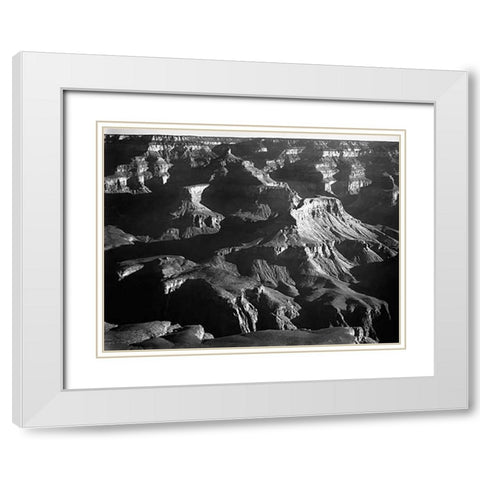 Grand Canyon National Park, Arizona, 1941 White Modern Wood Framed Art Print with Double Matting by Adams, Ansel