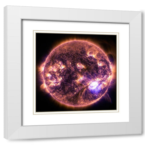Solar Dynamics Observatory - December 19, 2014 White Modern Wood Framed Art Print with Double Matting by NASA SDO,