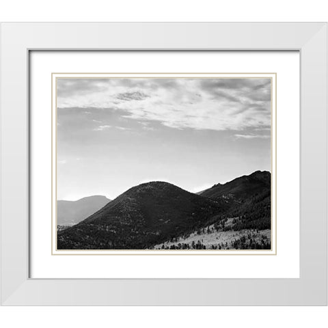 Rocky Mountain National Park, CO, ca. 1941-1942 White Modern Wood Framed Art Print with Double Matting by Adams, Ansel