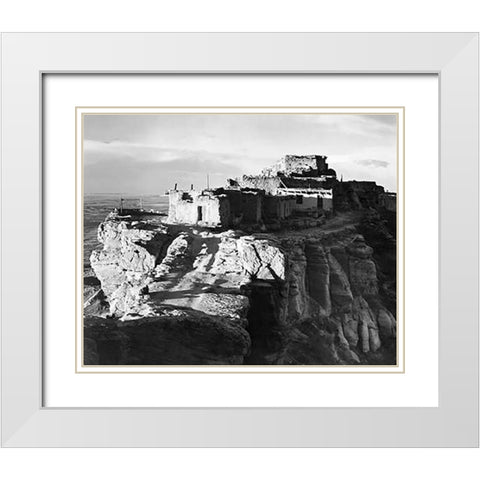 Walpi, Arizona, 1941 White Modern Wood Framed Art Print with Double Matting by Adams, Ansel