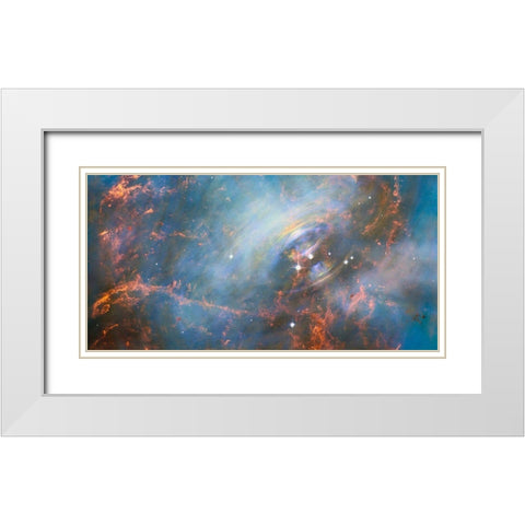 Core of the Crab Nebula White Modern Wood Framed Art Print with Double Matting by NASA