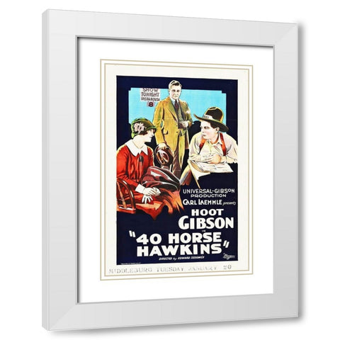40 Horse Hawkins White Modern Wood Framed Art Print with Double Matting by Hollywood Photo Archive