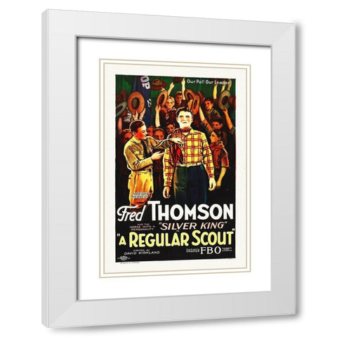 A Regular Scout, 1926 White Modern Wood Framed Art Print with Double Matting by Hollywood Photo Archive