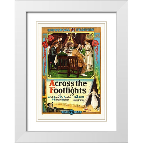 Across The Footlights, 1914 White Modern Wood Framed Art Print with Double Matting by Hollywood Photo Archive