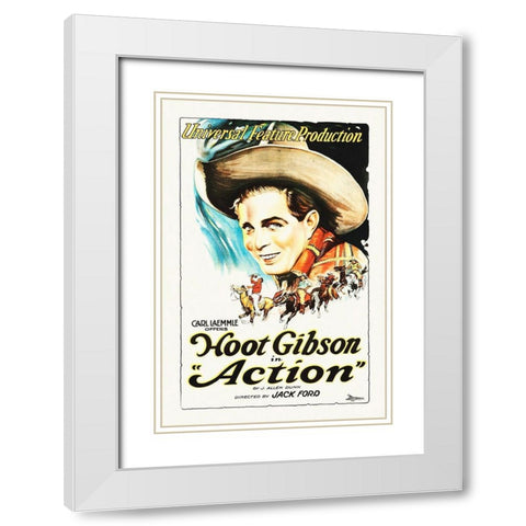 Action White Modern Wood Framed Art Print with Double Matting by Hollywood Photo Archive