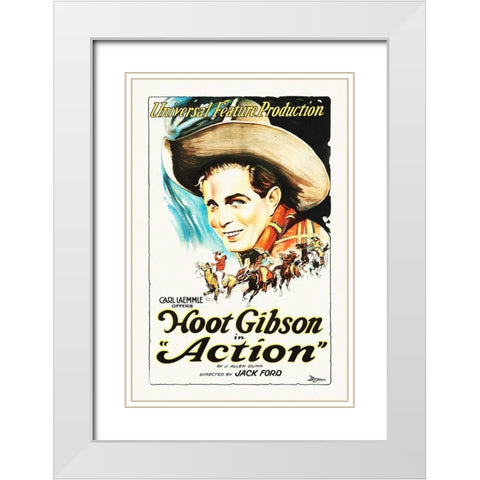 Action White Modern Wood Framed Art Print with Double Matting by Hollywood Photo Archive
