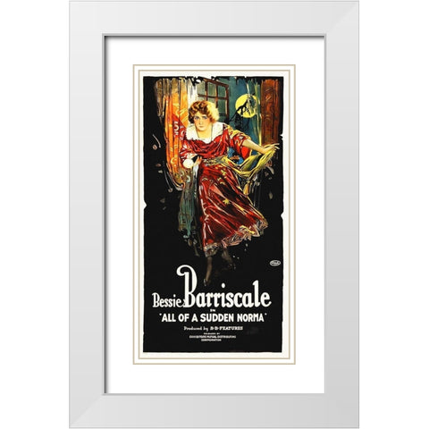 All of a Sudden Norma, 1919 White Modern Wood Framed Art Print with Double Matting by Hollywood Photo Archive