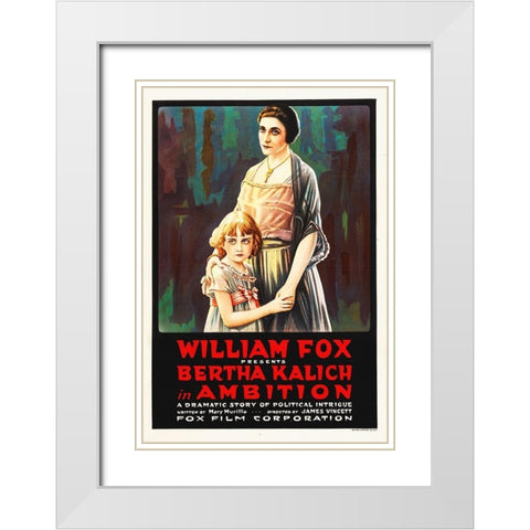 Ambition, 1916 White Modern Wood Framed Art Print with Double Matting by Hollywood Photo Archive