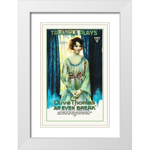 An Even Break, 1917 White Modern Wood Framed Art Print with Double Matting by Hollywood Photo Archive