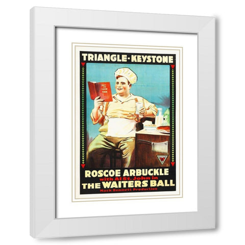 Arbuckle White Modern Wood Framed Art Print with Double Matting by Hollywood Photo Archive