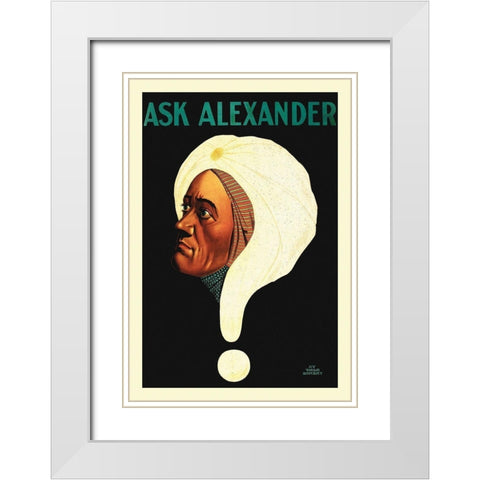 Ask White Modern Wood Framed Art Print with Double Matting by Hollywood Photo Archive
