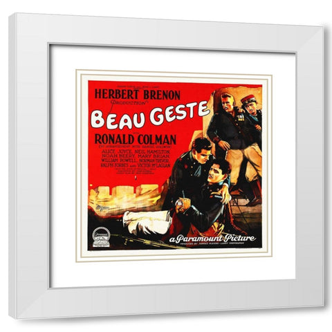 Beau Geste with Ronald Colman, 1926 White Modern Wood Framed Art Print with Double Matting by Hollywood Photo Archive
