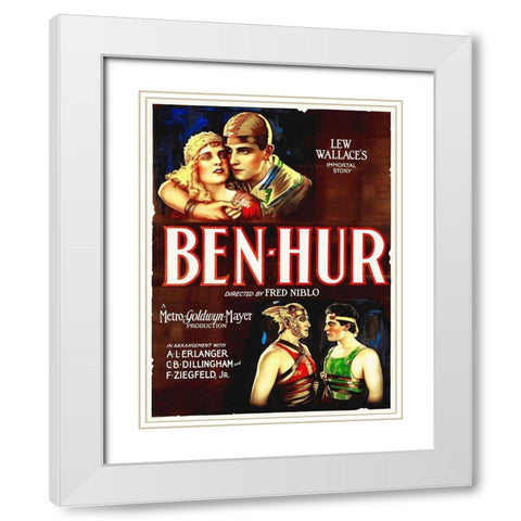 Ben Hur, 1925 White Modern Wood Framed Art Print with Double Matting by Hollywood Photo Archive