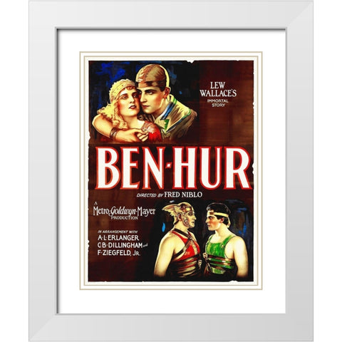Ben Hur, 1925 White Modern Wood Framed Art Print with Double Matting by Hollywood Photo Archive