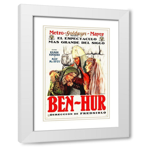 Ben Hur, 1925 White Modern Wood Framed Art Print with Double Matting by Hollywood Photo Archive