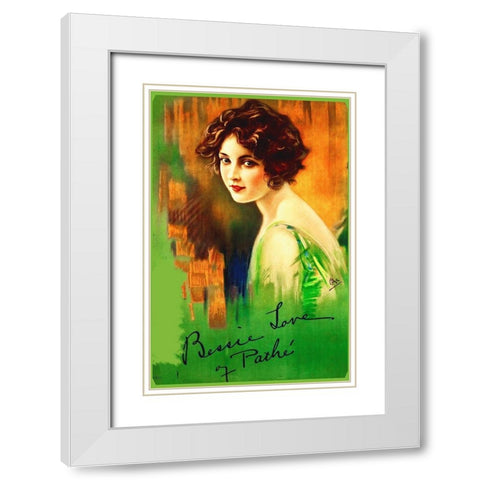 Bessy Love, 1918 White Modern Wood Framed Art Print with Double Matting by Hollywood Photo Archive