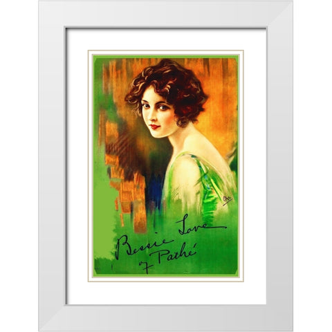 Bessy Love, 1918 White Modern Wood Framed Art Print with Double Matting by Hollywood Photo Archive