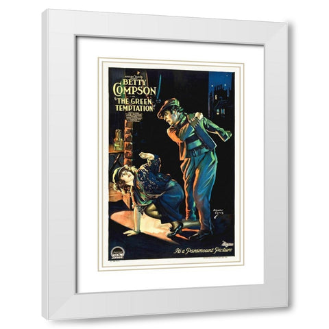 Betty Compson, The Green Temptation, 1922 White Modern Wood Framed Art Print with Double Matting by Hollywood Photo Archive