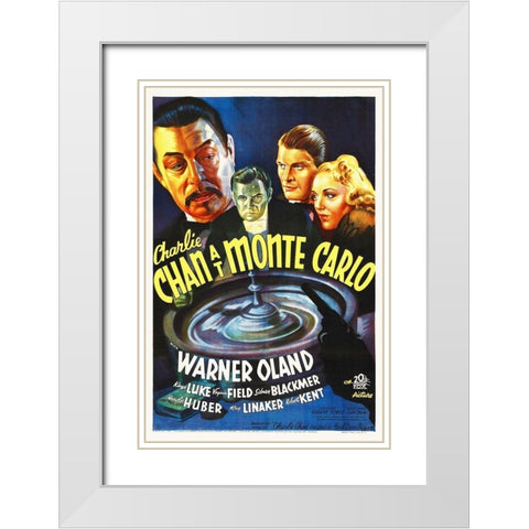 Charlie Chan at Monte Carlo, 1937 White Modern Wood Framed Art Print with Double Matting by Hollywood Photo Archive