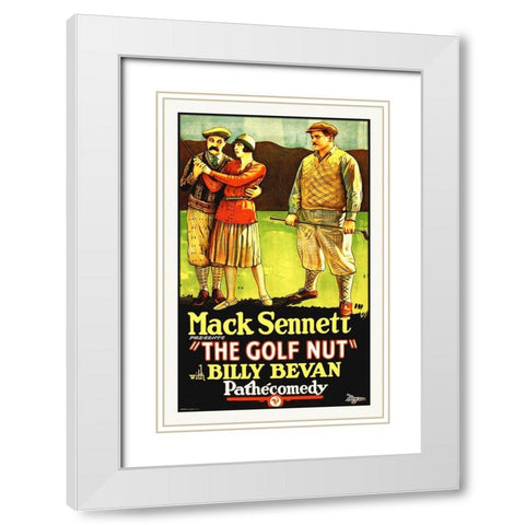 The Golf Nut White Modern Wood Framed Art Print with Double Matting by Hollywood Photo Archive