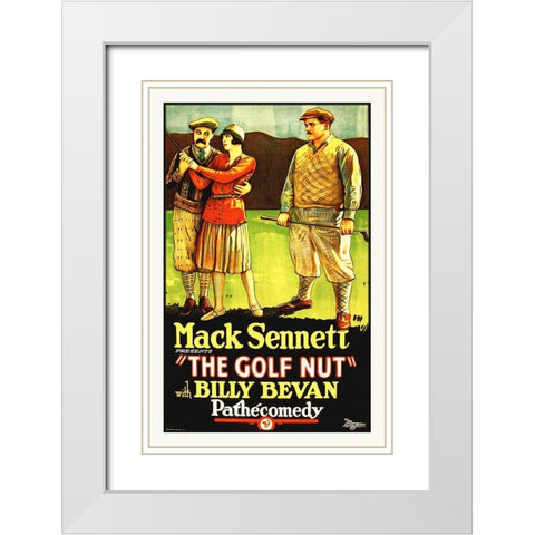 The Golf Nut White Modern Wood Framed Art Print with Double Matting by Hollywood Photo Archive