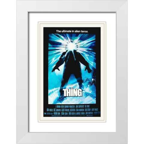 The Thing White Modern Wood Framed Art Print with Double Matting by Hollywood Photo Archive