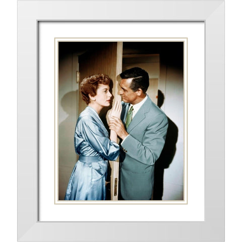 Cary Grant - An Affair to Remember White Modern Wood Framed Art Print with Double Matting by Hollywood Photo Archive