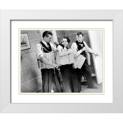Cary Grant - Gambling Ship White Modern Wood Framed Art Print with Double Matting by Hollywood Photo Archive