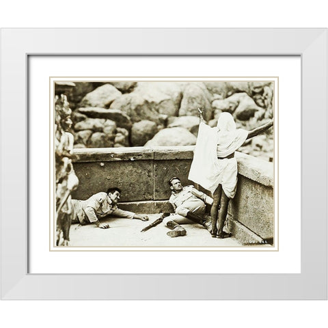 Cary Grant - Gunga Din White Modern Wood Framed Art Print with Double Matting by Hollywood Photo Archive