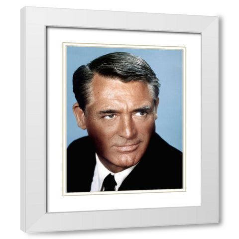 Cary Grant White Modern Wood Framed Art Print with Double Matting by Hollywood Photo Archive