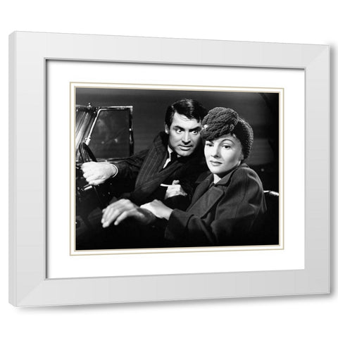 Cary Grant - Suspicion White Modern Wood Framed Art Print with Double Matting by Hollywood Photo Archive