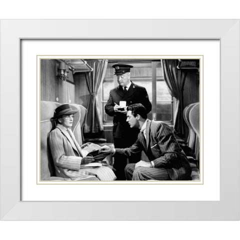 Cary Grant - Suspicion White Modern Wood Framed Art Print with Double Matting by Hollywood Photo Archive