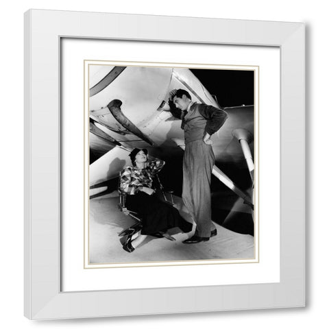 Cary Grant - Dark Wings White Modern Wood Framed Art Print with Double Matting by Hollywood Photo Archive