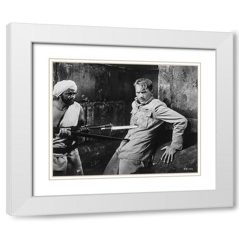 Douglas Fairbanks - Gunga Din White Modern Wood Framed Art Print with Double Matting by Hollywood Photo Archive