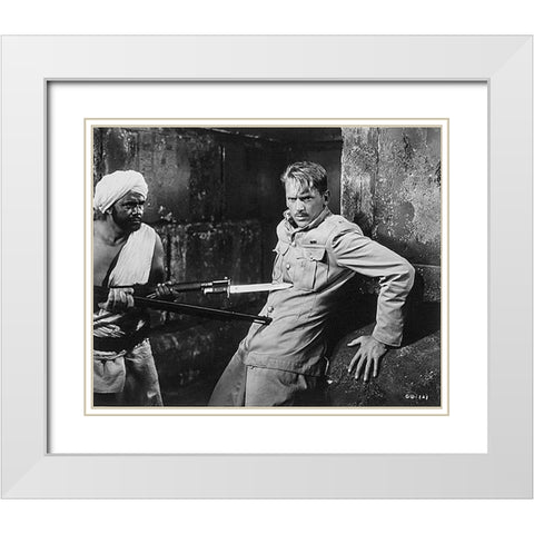 Douglas Fairbanks - Gunga Din White Modern Wood Framed Art Print with Double Matting by Hollywood Photo Archive