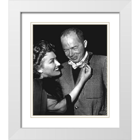 Gloria Swanson with Billy Wilder White Modern Wood Framed Art Print with Double Matting by Hollywood Photo Archive