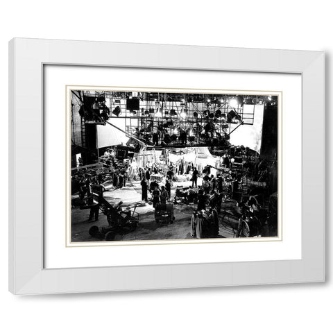 Sunset Boulevard - Demilles Set White Modern Wood Framed Art Print with Double Matting by Hollywood Photo Archive
