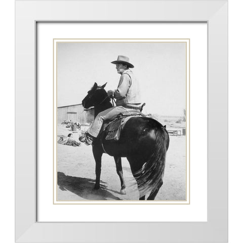 John Wayne - Comancheros White Modern Wood Framed Art Print with Double Matting by Hollywood Photo Archive