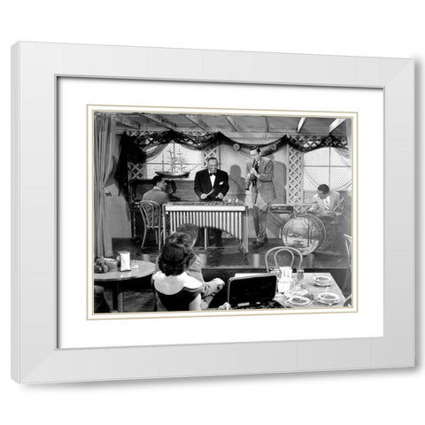 Steve Allen White Modern Wood Framed Art Print with Double Matting by Hollywood Photo Archive