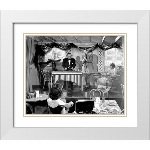 Steve Allen White Modern Wood Framed Art Print with Double Matting by Hollywood Photo Archive