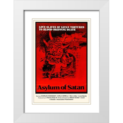 Asylum of Satan White Modern Wood Framed Art Print with Double Matting by Hollywood Photo Archive