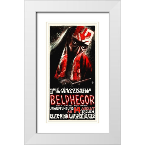 German - Belphegor White Modern Wood Framed Art Print with Double Matting by Hollywood Photo Archive