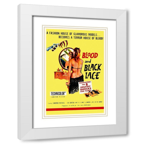 Blood and Black Lace White Modern Wood Framed Art Print with Double Matting by Hollywood Photo Archive