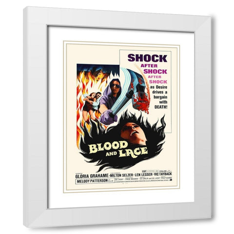 Blood and Lace White Modern Wood Framed Art Print with Double Matting by Hollywood Photo Archive
