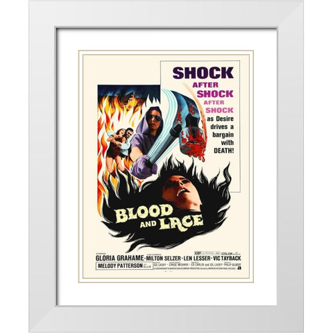 Blood and Lace White Modern Wood Framed Art Print with Double Matting by Hollywood Photo Archive