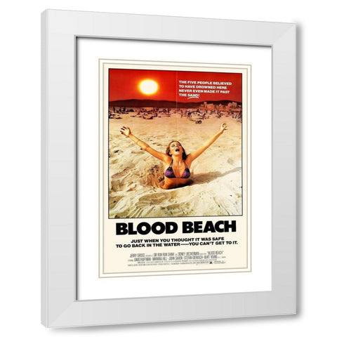 Blood Beach White Modern Wood Framed Art Print with Double Matting by Hollywood Photo Archive