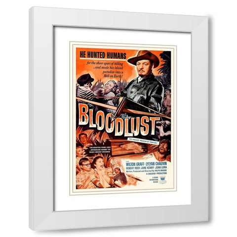 Bloodlust White Modern Wood Framed Art Print with Double Matting by Hollywood Photo Archive