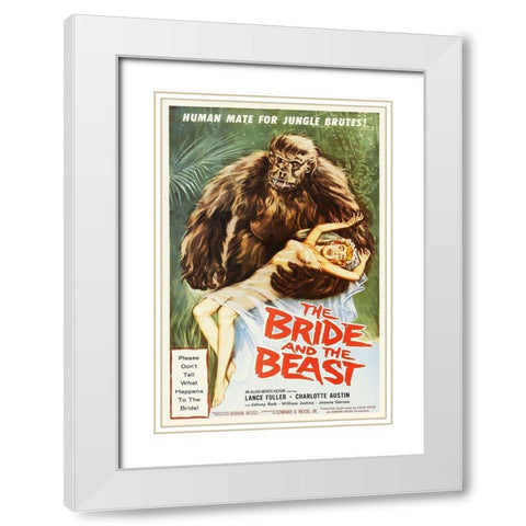 Bride and the Beast White Modern Wood Framed Art Print with Double Matting by Hollywood Photo Archive